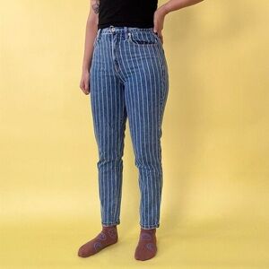 American Eagle Striped Mom Jeans